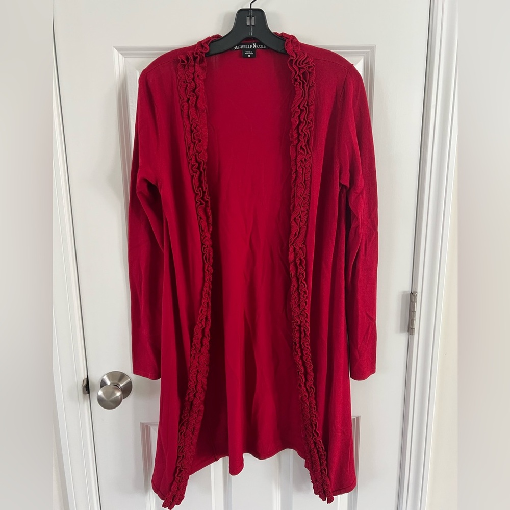 Michelle Nicole Vibrant Red Cardigan